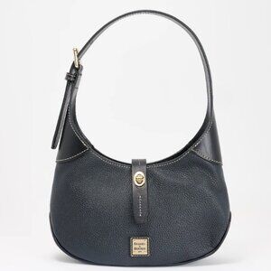 Dooney & Bourke Pebble Leather Crescent Hobo Bag  0394